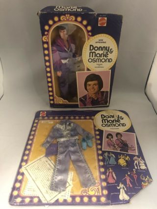 Vintage 1976 Mattel Donny & Marie Osmond Doll And Outfit In Orig Boxes