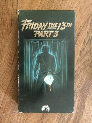 Friday The 13th Part 3 Vhs Jason Voorhees Rare Horror Cult Classic