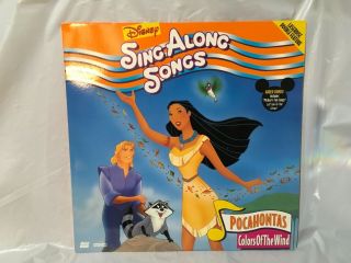 Disney’s Sing Along Songs - Pocahontas Colors Of The Wind Laserdisc - Rare