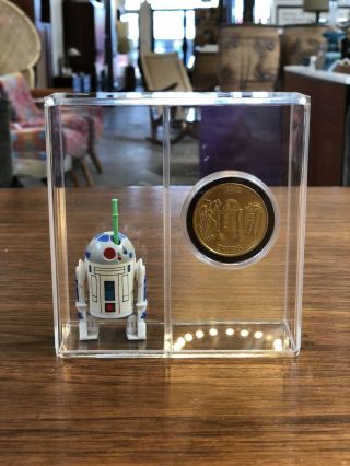 Vintage Star Wars 1985 Droids Cartoon R2 - D2 Pop Up Lightsaber Figure W/coin