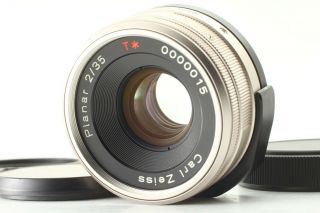 Rare【mint S/n 0000015】 Contax Carl Zeiss Planar 35mm F2 T For G1 G2 From Japan