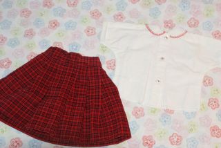 Vintage Large Doll Blouse & Corduroy Skirt For 24 " - 25 " Doll