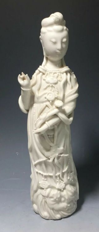 Chinese Blanc De Chine Porcelain Figure Of Kuan Yin