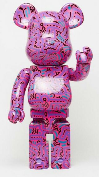 Be@rbrick 1000 Keith Haring 2 2nd Ver.  Medicom Toy Bearbrick (, No Box)