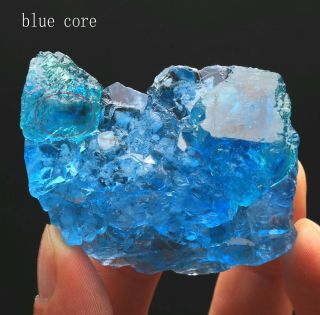 93g Rare Ladder - Like Blue‘blue Core’ Fluorite Crystal Mineral Specimen/china 69