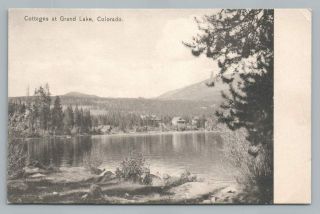 Cottages Grand Lake Colorado Pc Grand County Co Antique Postcard 1910s