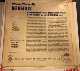 MEGA RARE - THE BEATLES - PLEASE PLEASE ME LP - 1ST UK PRESS - EARLY PRESS 1963 - VG 3