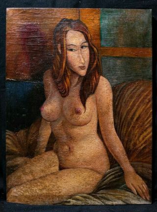 Amedeo Modigliani Oil On Canvas,  Vintage,  Rare.