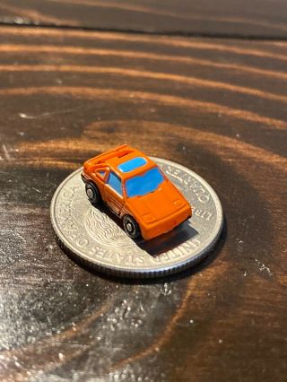 Micro Machines Micro Mini Insider Pontiac Fiero Orange Rare 1989