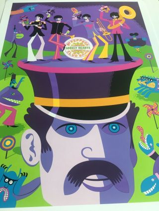 Shag The Beatles Screen Print Sgt Peppers Poster Rare S/n Only 150