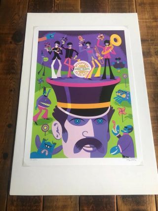 Shag THE BEATLES Screen Print SGT PEPPERS Poster RARE S/N Only 150 2