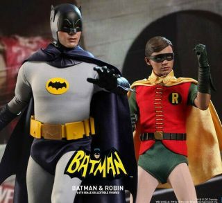 Batman And Robin 1966 Hot Toys Set Of 2 1/6 Figure Adam West Classic