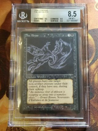1994 Mtg Legends The Abyss Bgs 8.  5 Quad,  Magic The Gathering