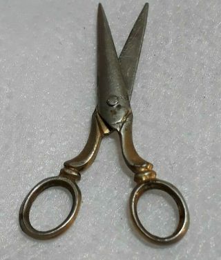Antique Silver Scissor Miniature 29 Mm