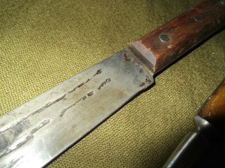 Antique Custom File Made Butcher Knife & Carving Fork 2
