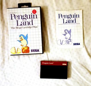 Rare Sega Mega Master System Penguin Land Game Cartridge (1988)