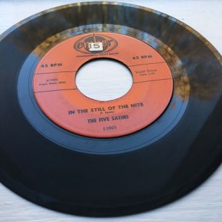 The Five Satins Doo Wop 45 The Still Of The Night/ The Jones Girl 1956 RARE NM - 3