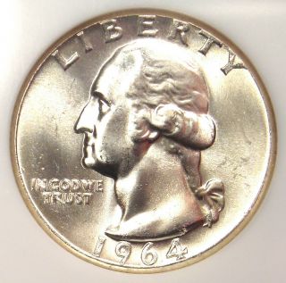1964 Washington Quarter 25c - Certified Ngc Ms67 - Rare In Ms67 - $1,  375 Value