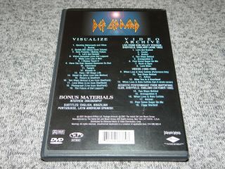 DEF LEPPARD Visualize/Video Archive (Rare OOP DVD,  2001) Live Concert,  Videos, 3