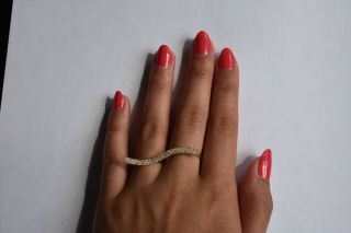 Rare Effy D’oro Diamond Double Fingers Ring - 14kt - Size 7