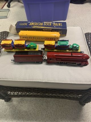 Vintage American Flyer 353 Circus Train With Allied Wagon Loads Rare