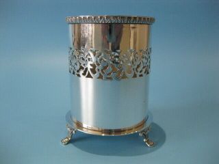 Antique Silver Plated Georgian Style Bottle Holder / Table Coaster