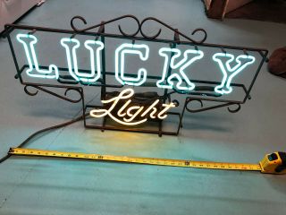 RARE NEON Lighted Beer Light Sign 
