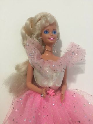 Vintage Barbie Doll 1976 Superstar Blonde Hair Blue Eyes Pink Dress By Mattel