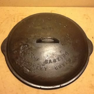 Rare Griswold Cast Iron No.  13 Self Basting Skillet Cover 473