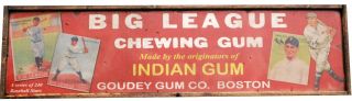 Antique Style 1933 Goudey Baseball Card Ad Wood Printed Sign Ruth 6x24