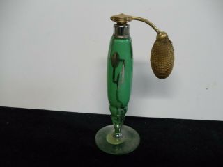 Art Deco Green Perfume Bottle