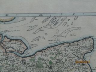 Framed vintage map of Kent by Robert Morden 3