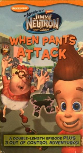 The Adventure Of Jimmy Neutron When Pants Attack Vhs Tape Rare Nickelodeon