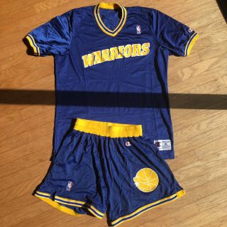 Rare Golden State Warriors Vintage Champion Set Short Sleeve Jersey,  Shorts Xl