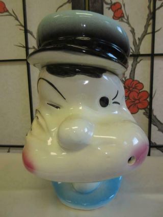 Rare Vtg Mccoy Usa Antique Popeye The Sailor Man Comic Cookie Jar Abc Handpaint