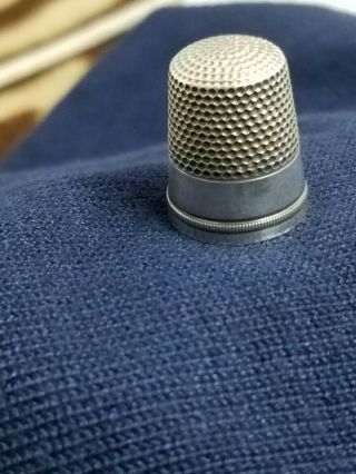 Antique Sterling Silver Thimble by Waite - Thresher Co.  3.  6 grams 2