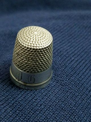 Antique Sterling Silver Thimble by Waite - Thresher Co.  3.  6 grams 3