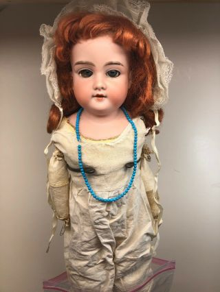 27” Antique Armand Marseille Germany A & M Bisque Beauty Kid Body Redhead M