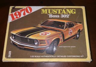 1970 Mustang “ Boss 302” Palmer Scale Model Vtg Psm 1/25 Scale Parts Or Restore