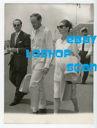 Rare Audrey Hepburn Vintage Photo Candid Airport France Mel Ferrer
