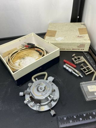 Rare Leitz 1350 Microscope Heating Stage Ernst Wetzler Transformator 301 - 198 - 001