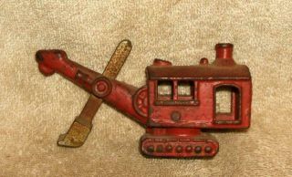 Rare Antique Hubley 4 1/2 " Cast Iron " Panama " Steam Shovel
