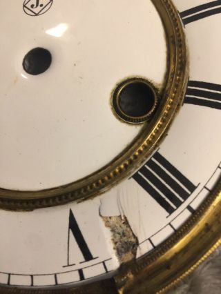 Antique German wall clock JUNGHANS Porcelain DIAL 2