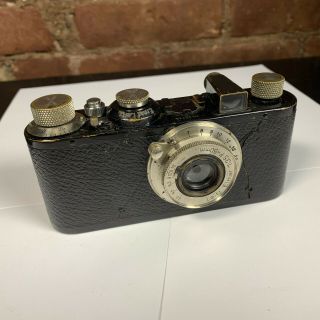 LEICA I Black Vintage 1930 camera w/ 50mm F/3.  5 Elmar 40145 - Rare 2