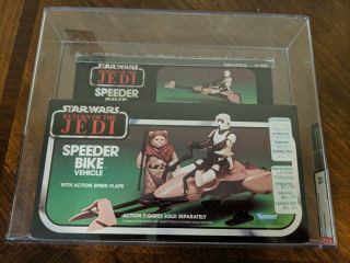 Vintage Star Wars 1983 Kenner Afa 85 Speeder Bike Vehicle Return Of The Jedi