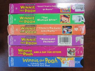 Adventures Of Winnie The Pooh - Disney - Vhs - Six (6) - Rare - Oop