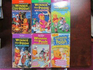 Adventures of WINNIE the POOH - Disney - VHS - Six (6) - RARE - OOP 2