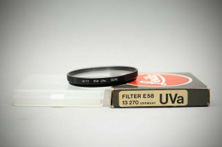 Leica M Noctilux E58 50mm F1 V1 13270 Filter Black 58mm Uva Boxed Rare Ex,