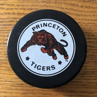 Princeton Tigers Ecac Game Puck Older 1991 - 95 Rare Hard To Find College Hockey