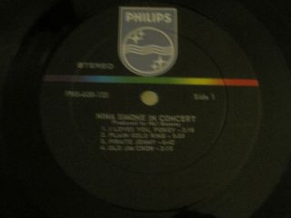 NINA SIMONE IN CONCERT LP ORIG ' 64 PHILIPS PHS 600 - 135 STEREO RARE SOUL JAZZ R&B 3